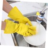 KOMBIUDA 4 Pairs Reusable Rubber Cleaning Gloves Skid Dishwashing Household