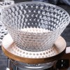 TAMUME 12cm Glass Coffee Dripper with Wooden Support Coffee Filter