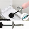 Indecor Home Brushed Nickel Toilet Bowl Brush with Holder, Durable