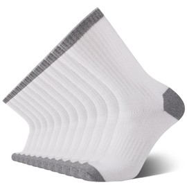 COOVAN Mens Crew Socks Full Cushioned Athletic Heavy Duty Work Sport Socks Breathable Training Socks 6 Pairs