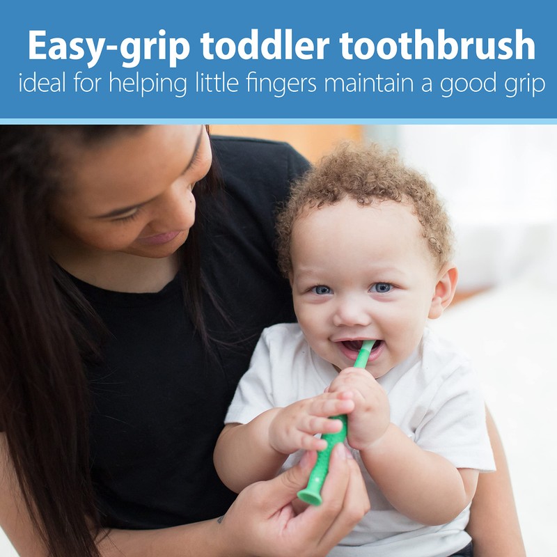 Dr. Brown's Baby and Toddler Toothbrush, Crocodile 1-Pack, 1-4 Years
