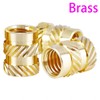 Qrity 100 Pcs Brass Knurled Nut, M3 Threaded Inserts, 3D