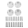 COMOMY Hardware Wall Mounts and Screws (White) - Securely Mount