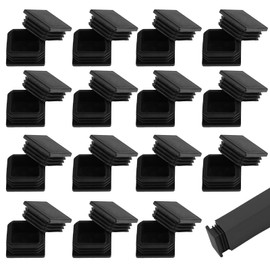 30 Pcs Square Plastic Plugs, 40x40mm Black Plastic End Caps, Square Tube End Caps, Tubing End Cap Plugs, Tube Inner End Caps Cover Tube Inserts for Furniture Chair Desk Tables Metal Tube Pipe