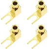 Greluma 4 x Speaker Cable Connector, Hi-End Banana to Flat