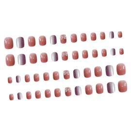 Healvian Elegant Nails Bow Tips 2 Boxes Full Cover Nail Decor for Women's Party Wedding