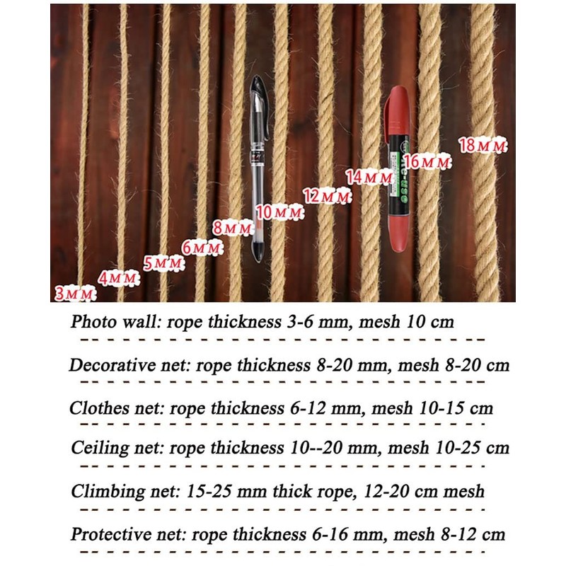 LGLFDJ Safety Anti-Fall Fence Net for Children Pet Cat,Hemp Rope