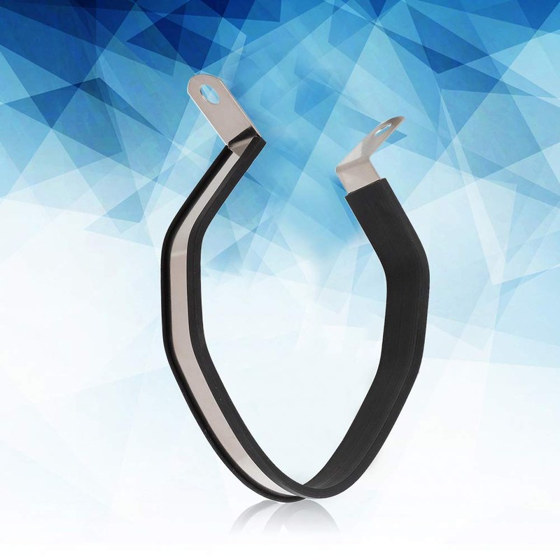 Terisass Motorcycle Exhaust Pipe Clamp Hexagonal Exhaust Pipe Silencer Hanger