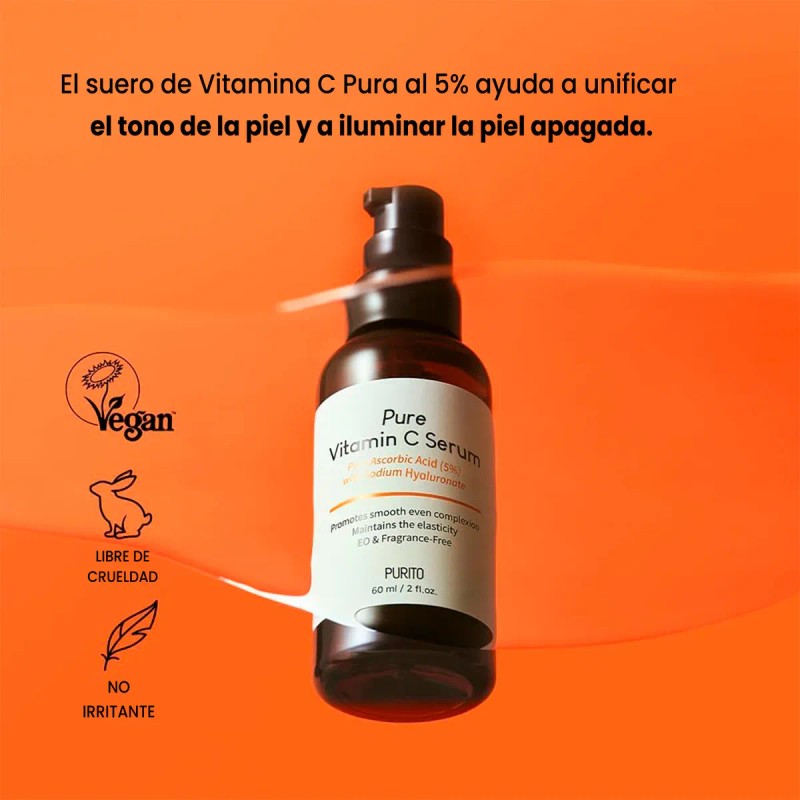 Sérum Facial Purito Vitamina C 5% y Ácido Hialurónico 60ml