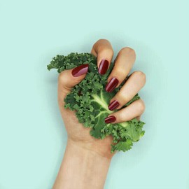 Raww Kale'd It Nail Lacquer - Dark Cherry, 10ml