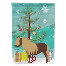 Caroline's Treasures BB9281GF Shetland Pony Horse Christmas Garden Flag, Teal Mailbox Flag Decorative Yard Flag Banner Outside Patio Artwork Yard Flower Beds, Garden Size, Multicolor