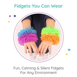Fun and Function - Sensory Fringe-y Bracelet - 4 Pack - Fidget Bracelets for Kids - Wearable Fidget for Children with Special Needs - Tactile Toys to Encourage Focus & Attention - For Ages 4+