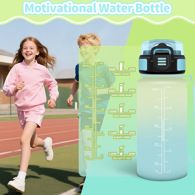 Motswedi Drinking Bottle with Straw, 0.5 L, BPA-Free, Leak-Proof, Suitable