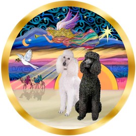 CafePress Xmasmagic/2 Std Poodles Throw Blanket Super Soft Fleece Plush Throw Blanket, 60"x50"