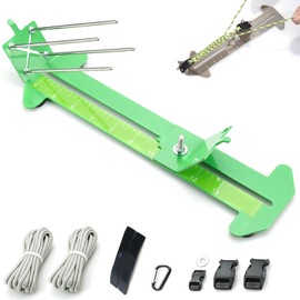 KOKKOYA Paracord Jig Tools Bracelet Making Kit Accessories Adjustable Paracord Jig Kit with 2 Cords and 3 Buckles Bracelet Adjustable Length 4" to 13" (Green)