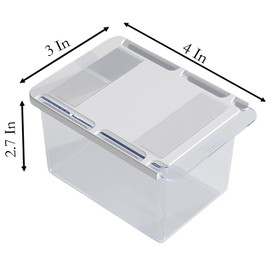 YIKANGHENG Drawer Style Storage Box, 10 Pcs 4 Inch x 3 Inch x 2.7 Inch Plastic Transparent Under Mirror Cabinet Organizer (10)