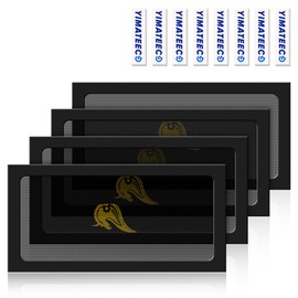 YIMATEECO Dust Filter PC 240 mm Fan Covers for Computer Cooler Fan, PVC 50 Mesh, Magnetic Fan Cover, PC Fan, PC Cooler, Dustproof (PVC Gentleman, 120 x 240 mm, Pack of 4, Black)