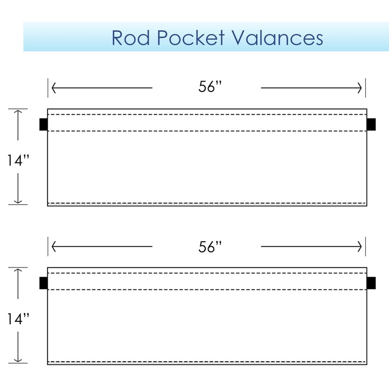 Aiking 2 Panels of 56" x 14" Picnic Plaid Rod