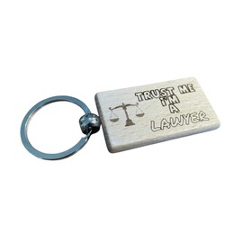 Ashton and Finch Trust Me, I’m a Lawyer Keyring – Engraved with Scales of Justice Design – Fun and Thoughtful Gift for Lawyers