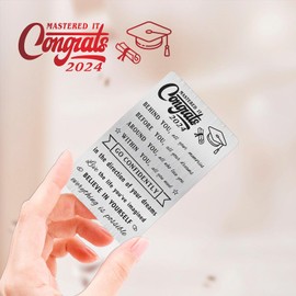 MOQIYXL MBA Graduation Gifts, Mastered It 2024, Masters Degree Graduation Gifts Card for Him Her, Small Engraved Wallet Card