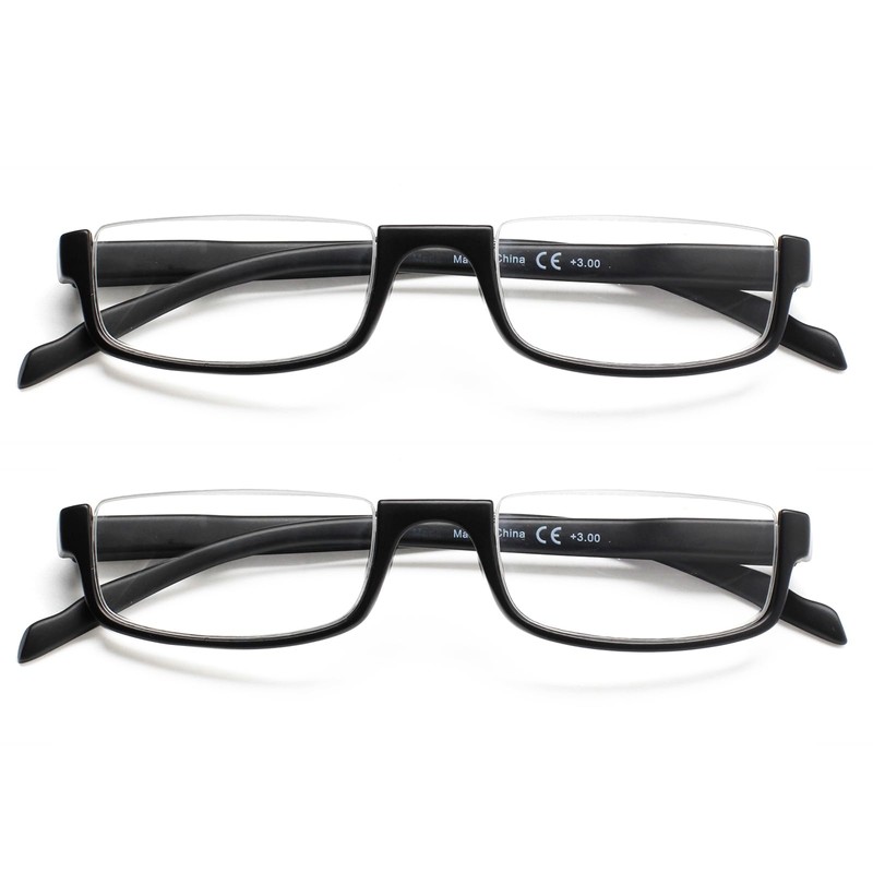 Kerecsen Half Frame Reading Glasses for Men & Women, Lightweight