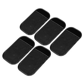 Car Anti-Slip Pads, 5 Piece Car Grip Pad Non-Slip Sticky Phone Non-Slip Holder Black Mat for Bathroom, Kitchen or Office