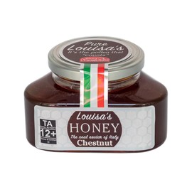 Louisa's Chestnut Honey | Award-Winning Italian Raw & Pure Honey | TA 12+ (MGO 354+) | 100% Traceable | Sustainably Sourced | GMO, Gluten & Allergen Free | 350g