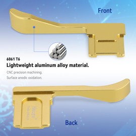 Haoge Thumb Grip for RICOH GR III GR3 GRIIIX GR3 X HDF Camera Accessories Gold Hot Shoe Thumb Up Metal Rest Hand Grip TTHB-GR4LG