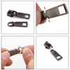 Tosenk Zipper Pulls (12 Packs/2 Sizes/Silver+Black) Zipper Replacement Zipper Chuck