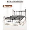 Metal Platform Bed Frame with Arched Headboard, Sturdy Heavy Duty