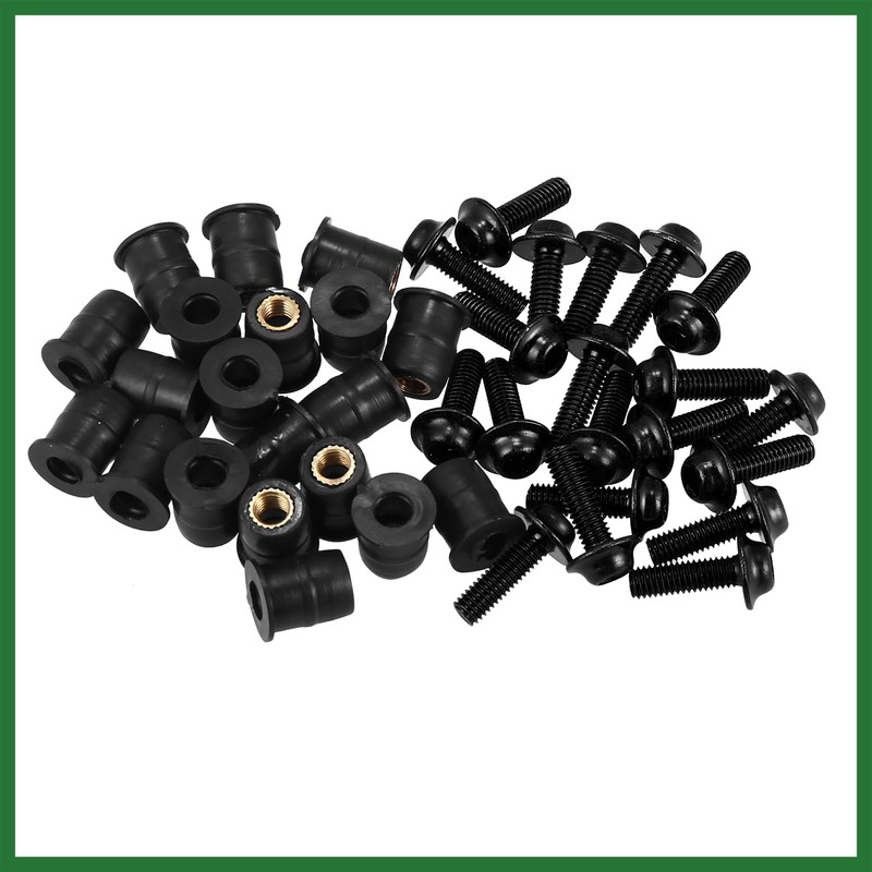 Motoforti 20pcs M5 5mm Motorcycle Windscreen Screw Fairing Bolt Screw