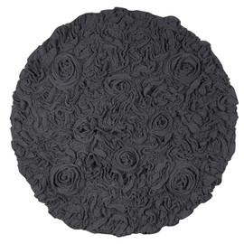Home Weavers Bell Flower Collection 100% Cotton Tufted Bath Rugs, Extra Soft and Absorbent Bath Rugs, Non-Slip Bath Mats, Machine Washable, Bath Mats for Bathroom Floor and Tub, 30" Round, Gray