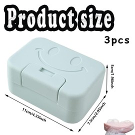 3 Pcs Soap Dish, Soap Holder With Lid Portable Waterproof And Leakproof Shower Soap Box Perfect For Bathroom Travel Kitchen Camp Travel Soap Case Outdoor Soap Dish With Lid Easy Cleaning
