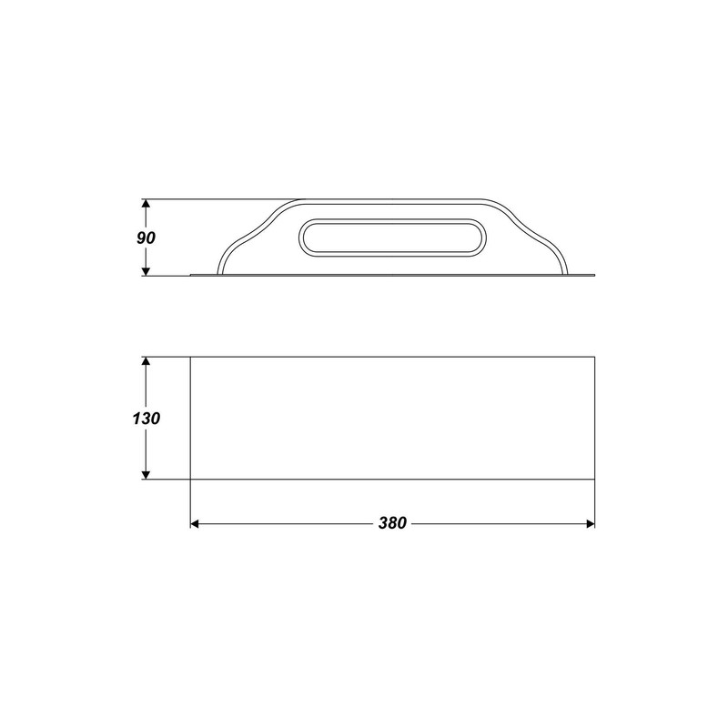 Smoothing Trowel 130 / 380 mm Polished Stainless Steel
