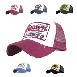 CheChury Unisex Baseball Cap Foldable Mesh Hats Vintage Trucker Cap Embroidered Distressed Casual Outdoor Sport Hats