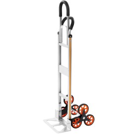 Aluminum Alloy Folding Trolley Cart 330 Lbs Stair-Climb Capacity 6 Wheels Telescoping Handle for Loading Ramps Plates BoardsMaterial of Frame: Aluminium Alloy, Load Capacity: 650 lbs