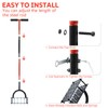 Lawn Aerator Tool, 16 Iron Spikes Manual Grass Aerator Lawn
