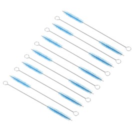 PATIKIL 8"x3/8" Long Straw Brush, 12 Pcs Drinking Straw Cleaning Brush Nylon Pipe Tube Cleaner Brush for Cleaning Straws Pot Spout, Blue