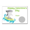 Shark Valentine's Day Scratch Off Card for Kids, DIY Scratch