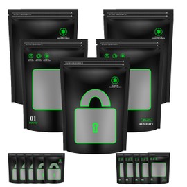 5 PCS 1 Pound Storage Terp Bags Bags,Lock & Seal Storage & Curing Bags Heat Sealable Humidity Bags (16 Ounce, 1 lb).