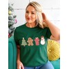 YZMI Womens Cute Gingerbread Cookies Christmas Shirt Holiday Snowman Gift