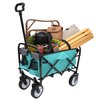 ESPIDOO Foldable Utility Wagon Cart: Heavy-Duty Metal Frame with 360°