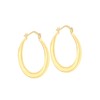 Carissima Gold Women's 9ct Yellow Gold 26mm Flat Creole Earrings