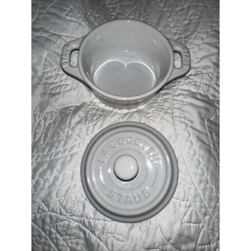 Staub New STAUB Mini La Cocotte White Ceramic Casserole Dish
