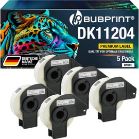 Bubprint 5 Compatible Labels Replacement for Brother DK-11204 for P-Touch QL-700 QL-720NW QL-810W