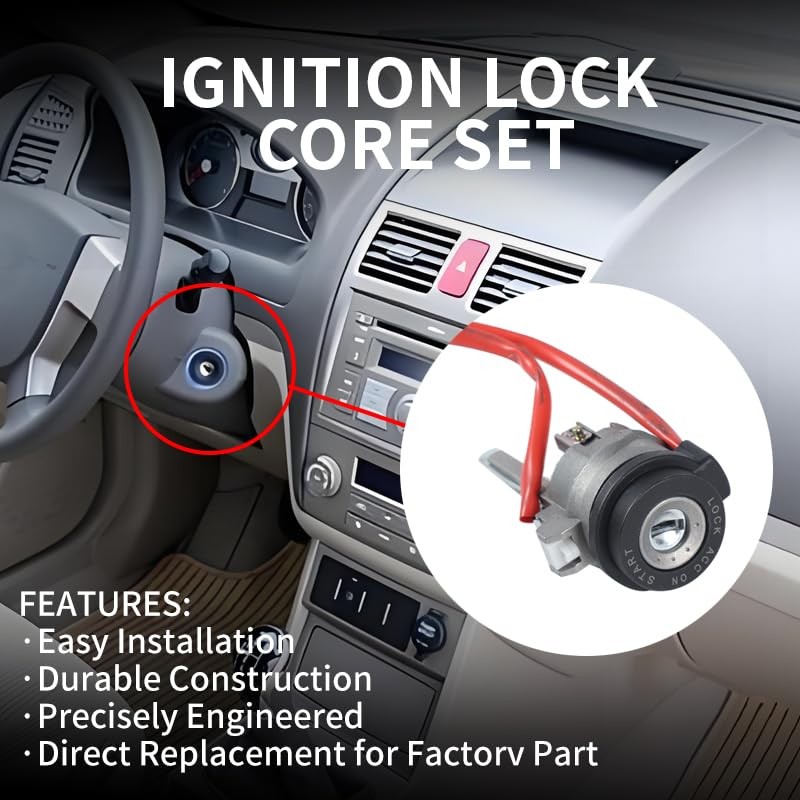 Ignition Switch Lock Cylinder, Driver Side Door Lock Cylinder, Compatible