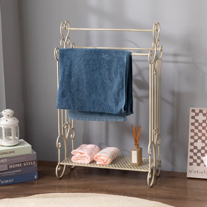Free Standing Towel Rack for Bathroom 3 Tier Metal Towel