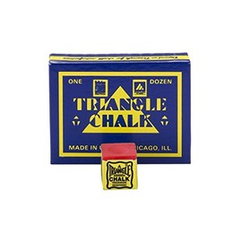 12 Pieces RED TRIANGLE Snooker & Pool Chalk - Worlds Most Popular Chalk! by Tweeten