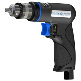 PRO SOURCE 1/4 inch Pneumatic Reversible Mini Drill: Pistol-Grip Air Drill: 2,600 RPM, 4 CFM