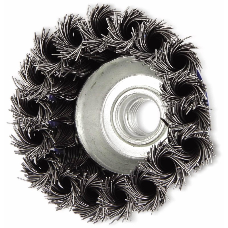 Cup Brush Diameter 75 mm M14 Knotted Wire Brush for